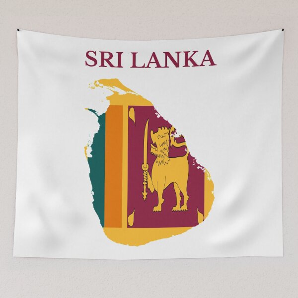 Item preview, Sri Lanka flag map designed and sold by marosharaf.