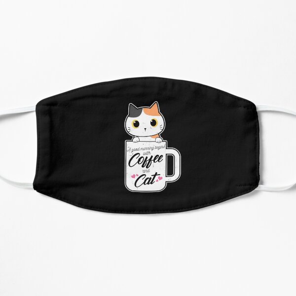 Coffee And Cat Saying Mask