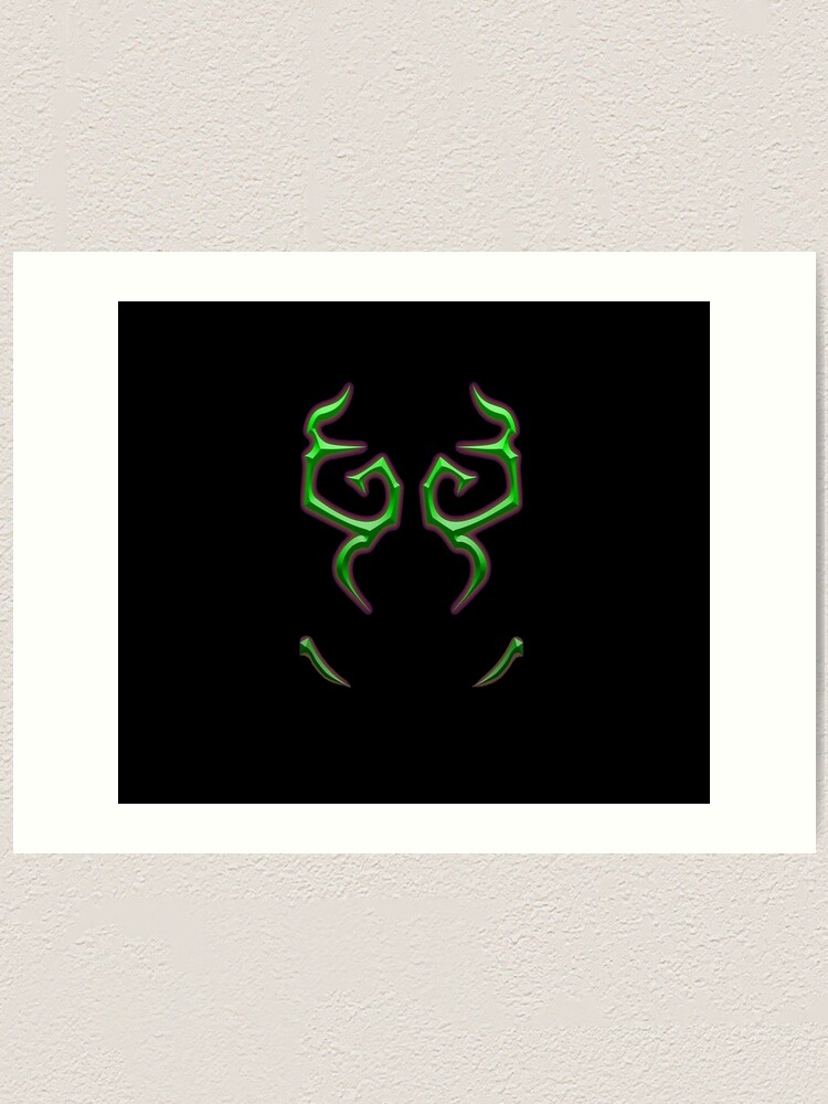 Illidan S Tattoo Art Print By Marouwx Redbubble