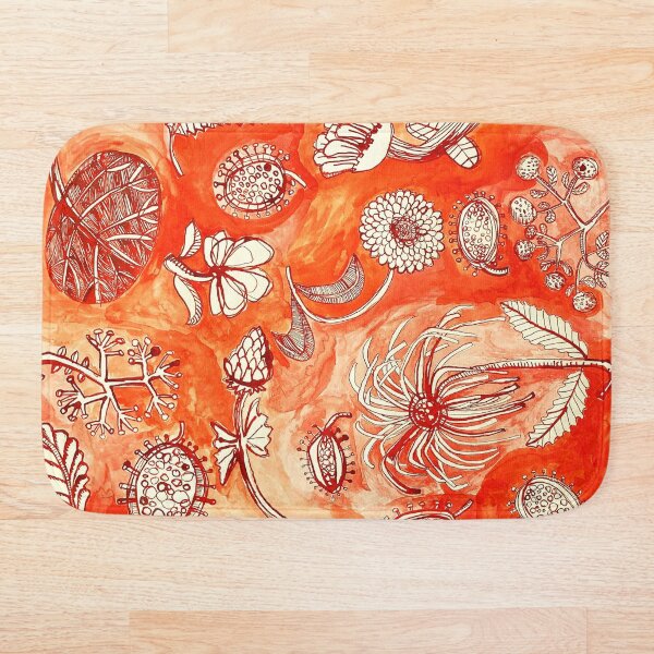 Artikelvorschau, Botanicals Rot-Orange entworfen und verkauft von Barbara Gilhooly.
