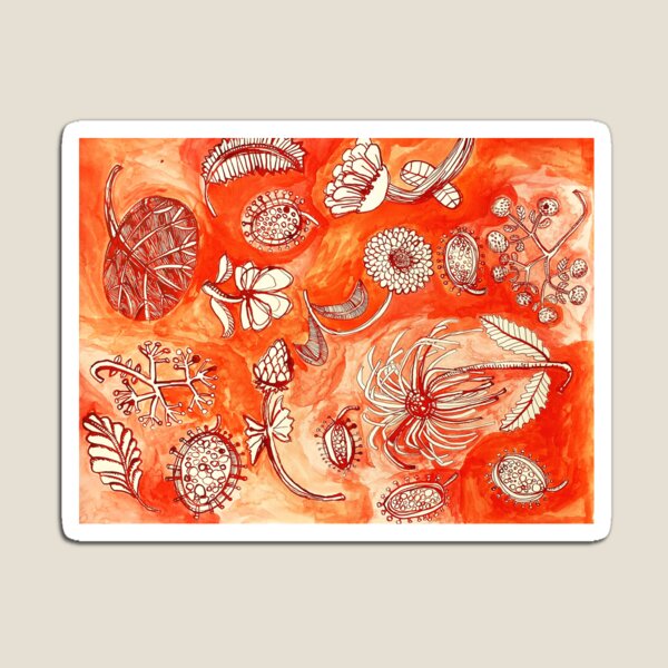 Botanicals Red-Orange Magnet