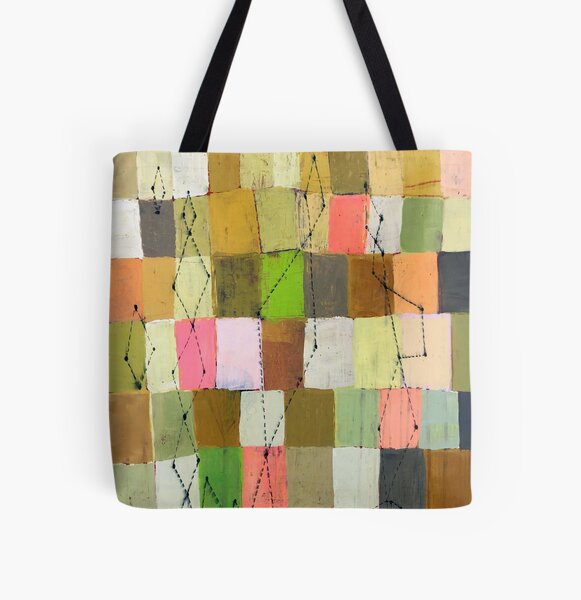 Vivid Blocks All Over Print Tote Bag