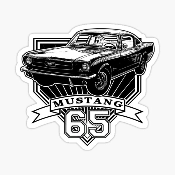 65 Mustang Fastback Sticker For Sale By Coolcarvideos Redbubble