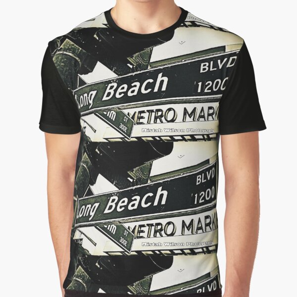 Long Beach Boulevard, Long Beach, California by Mistah Wilson Graphic T-Shirt