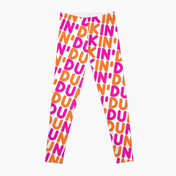 Dunkin Donuts Inspired Font Leggings