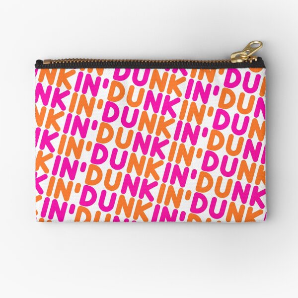 Dunkin Donuts Inspired Font Zipper Pouch