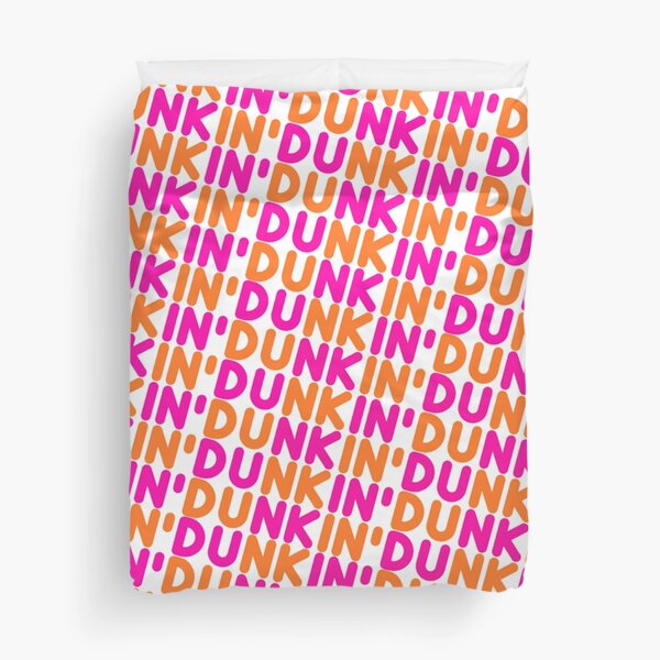 Dunkin Donuts Inspired Font Duvet Cover