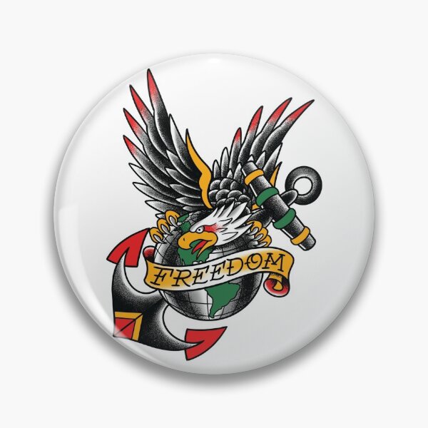 Item preview, American Traditional Freedom Eagle Tattoo design designed and sold by SevenRelics.