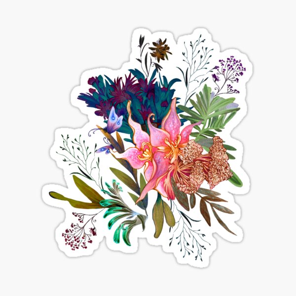 floral pattern with Orchids Sticker