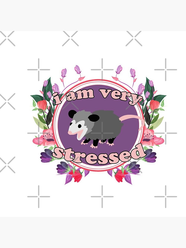 Disover opossum is very stressed and cute plus flowers | Pin