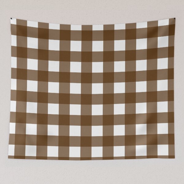 Item preview, Chocolate Brown and White Plaid designed and sold by Darcy777.