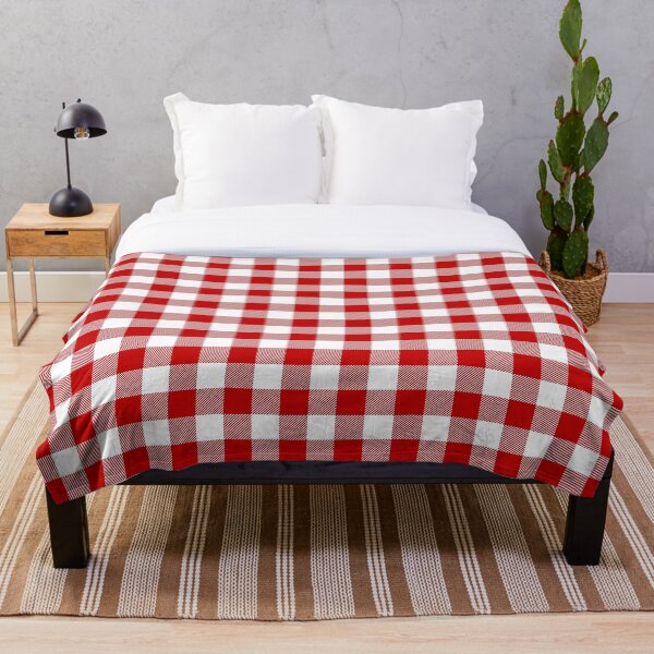 Red And White Gingham Bedding Redbubble