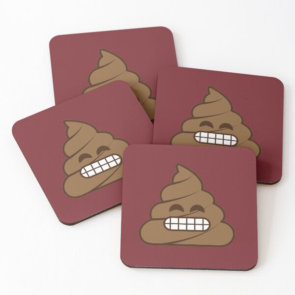 Item preview, Poop Emoji Grinning Face with Smiling Eyes designed and sold by jvshop.