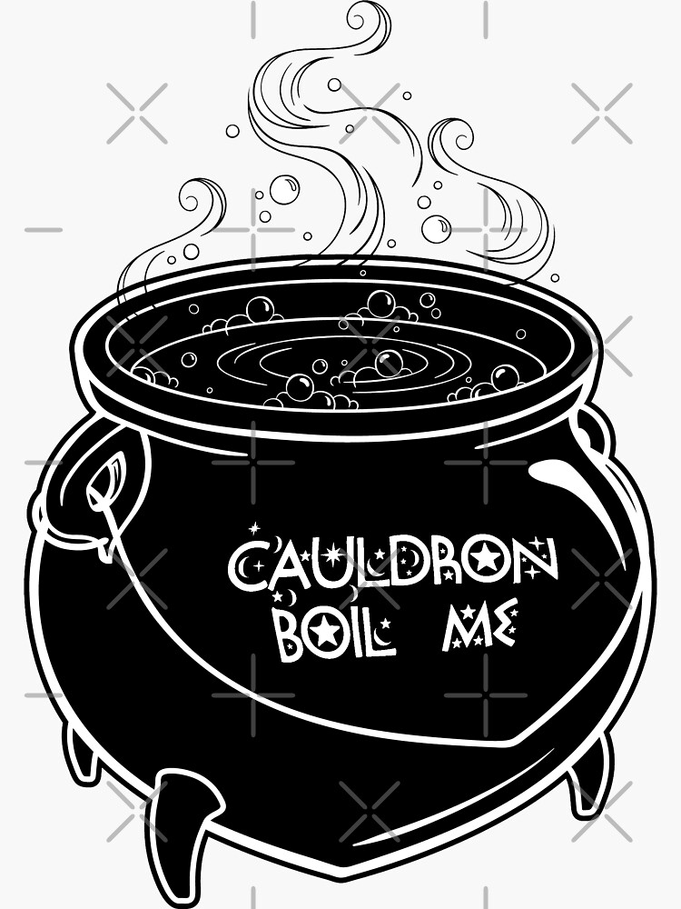Thumbnail 3 of 3, Sticker, Cauldron Boil Me designed and sold by Julia Rosenberg.