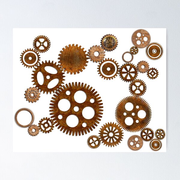 Laser Cut Texture Paper - Steam Punk Gears - Metal Designz