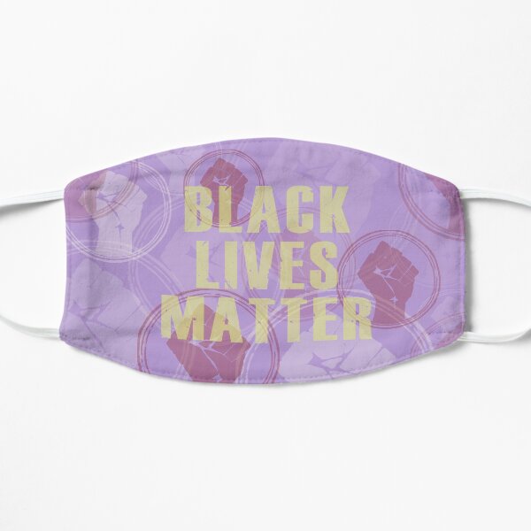 BLM pattern pastel Flat Mask