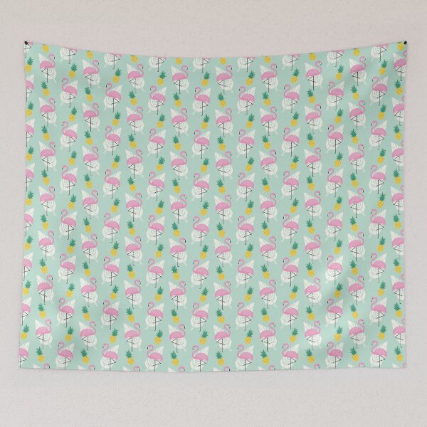 Item preview, Pink Flamingos and Pineapples designed and sold by ayoubworld.