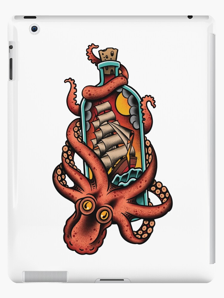 Ship In A Bottle American Traditional Tattoo Design Ipad Case Skin By Sevenrelics Redbubble