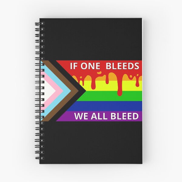 Item preview, IF ONE BLEEDS - Progress Pride Flag designed and sold by MokiAwa.
