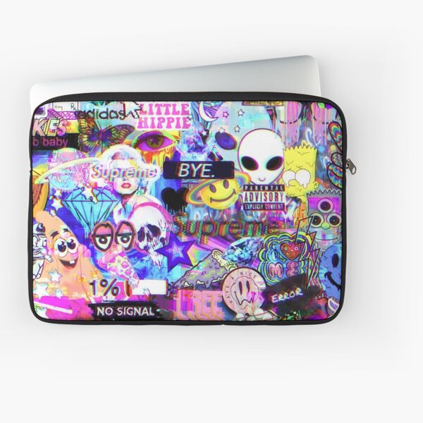 Trippy Hippie Collage Laptop Sleeve