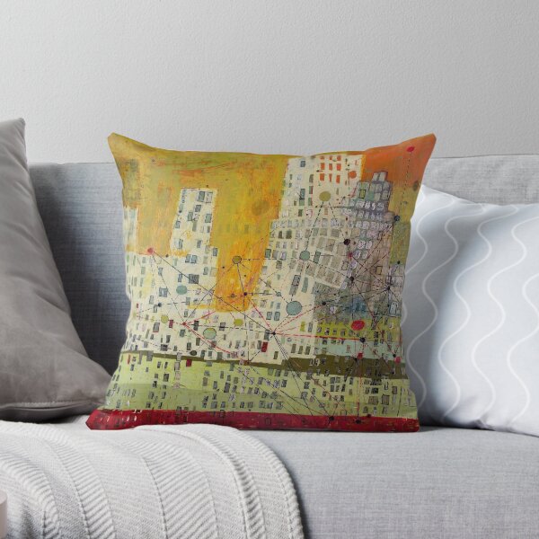 Urban Networks Throw Pillow