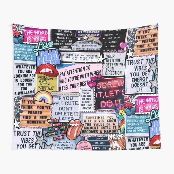 Messages of Inspiration Collage Tapestry