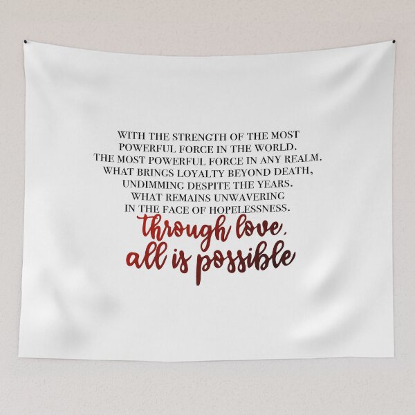 Item preview, through love all is possible quote designed and sold by lovely-lyrics.