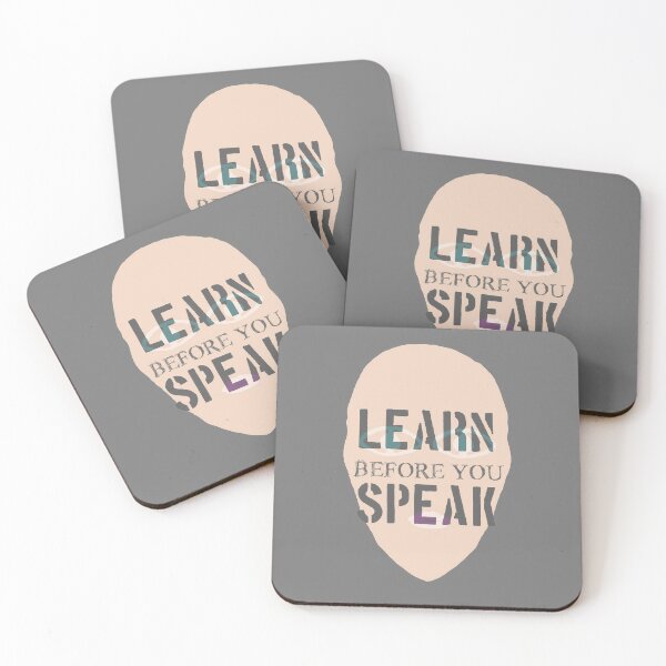 Item preview, "Learn Before You Speak" Ally Reminder Graphic designed and sold by LochNestFarm.