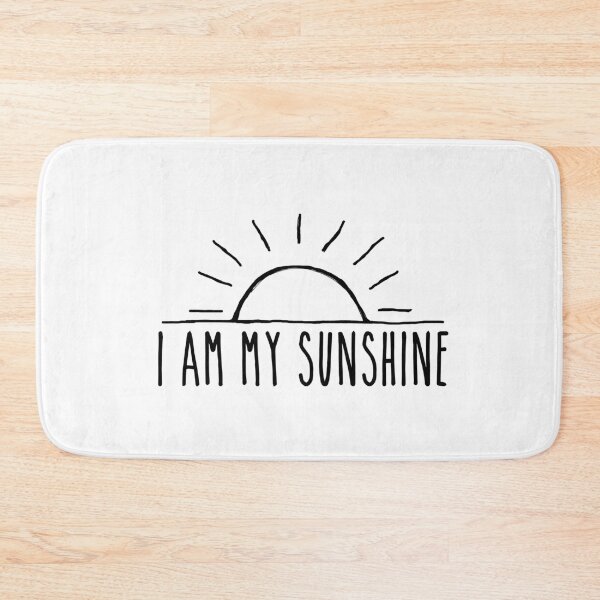 Item preview, Hand Drawn Rising Sun 'I Am My Sunshine' Black and White Phrase designed and sold by Bumblefuzzies.