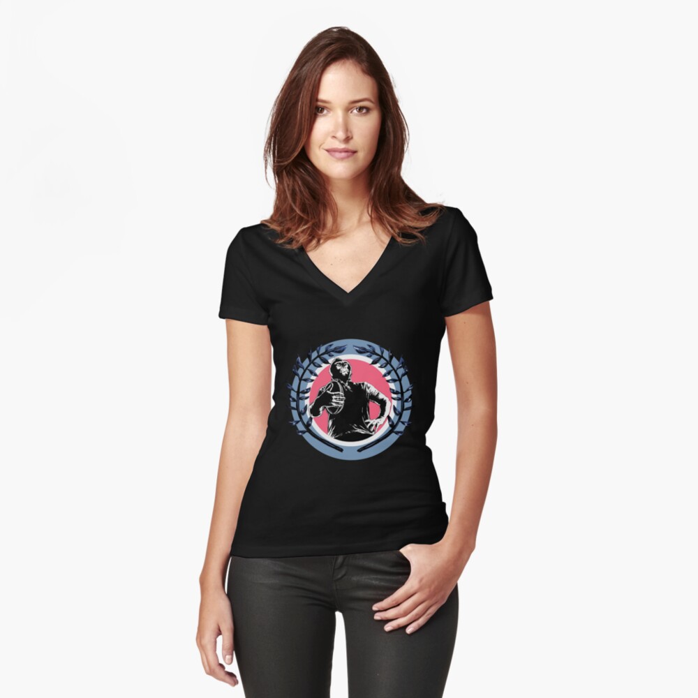 Item preview, Fitted V-Neck T-Shirt designed and sold by Guloo.