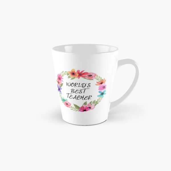 Worlds Best Teacher - flowers Tall Mug