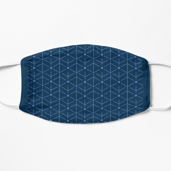Blue Pattern Flat Mask
