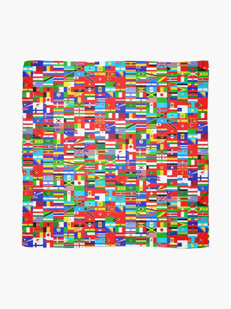 "WORLD FLAGS" Scarf for Sale by sociographix | Redbubble