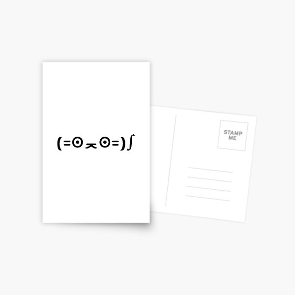 "Kaomoji Kawaii Cat Japanese Emoji" Postcard for Sale by MasterKlaw