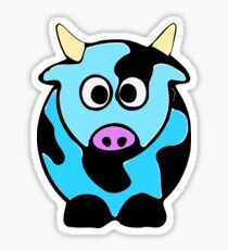 ღ°㋡Cute Baby Blue Cow Clothing & Stickers㋡ღ° Sticker