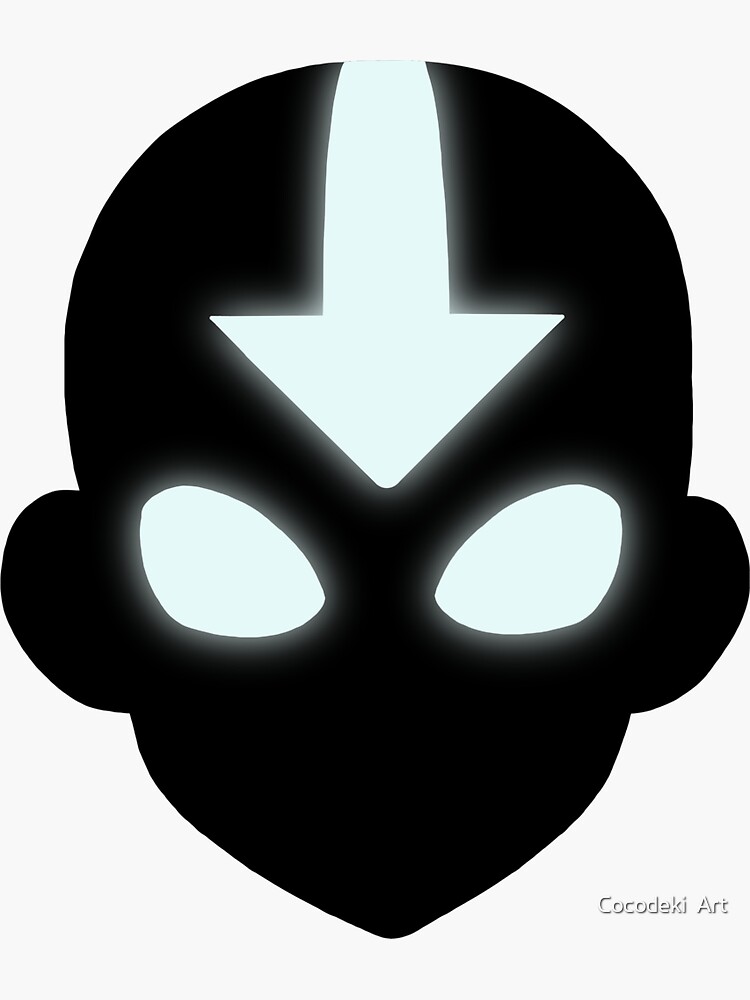 Aang Avatar State Sticker By Paynoattention Redbubble