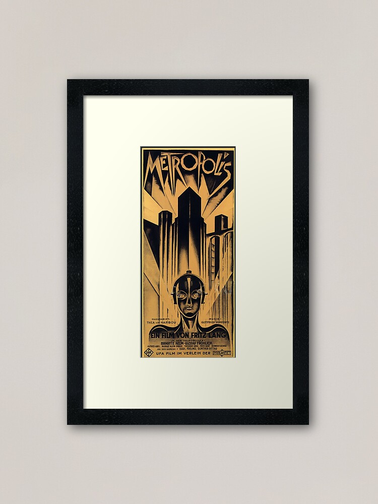 Fritz Lang Metropolis Plakat Gerahmter Kunstdruck Von Srdfilm Redbubble