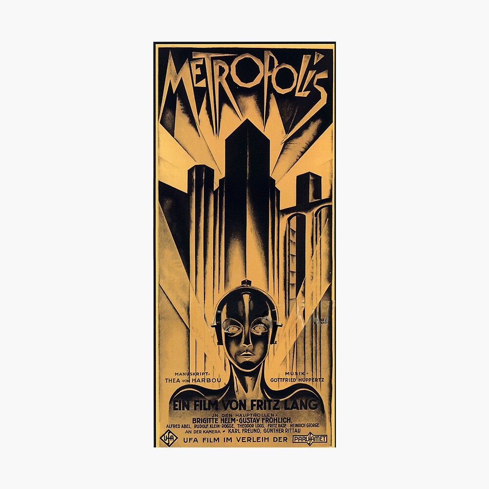 Fritz Lang Metropolis Plakat Gerahmter Kunstdruck Von Srdfilm Redbubble