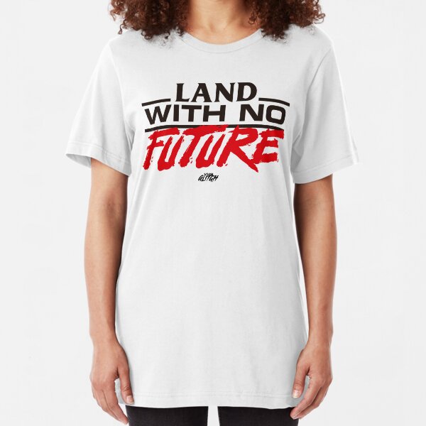 VHS Glitch - Land With No Future - Dark Edition Slim Fit T-Shirt