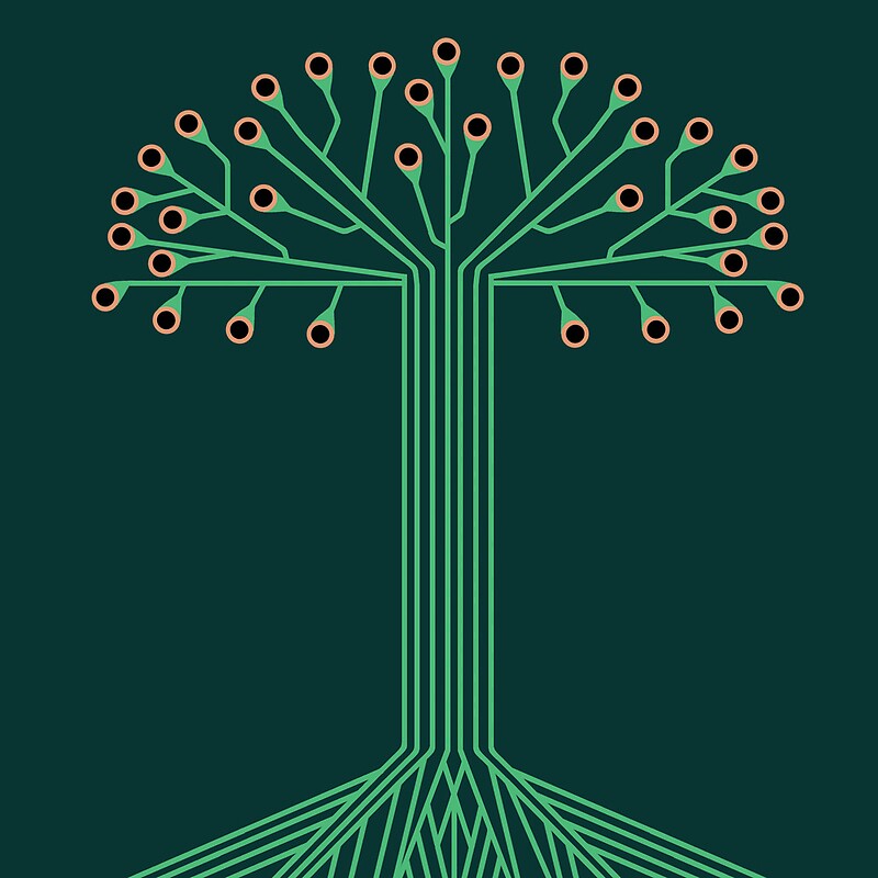 "Circuit board tree" by Jeff Knapp | Redbubble