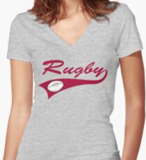 Rugby Women's Fitted V-Neck T-Shirt