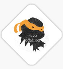 Pegatina Llega la pizza - Sticker / Cases / Pillow / Print on White
