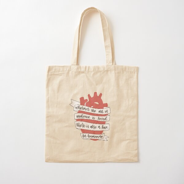Art of Medicine Quote Cotton Tote Bag