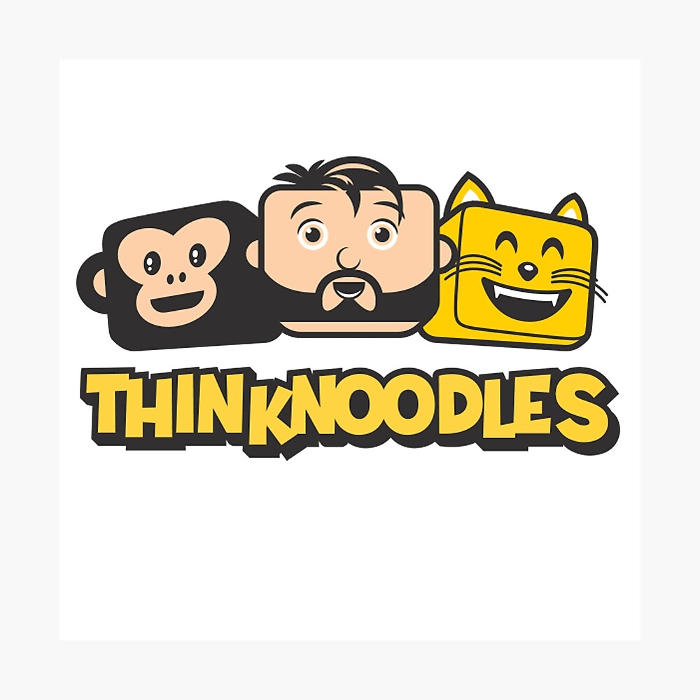 Think Noodles Poster By Saad Jamal Redbubble - thinknoodles roblox bakon chapter 6