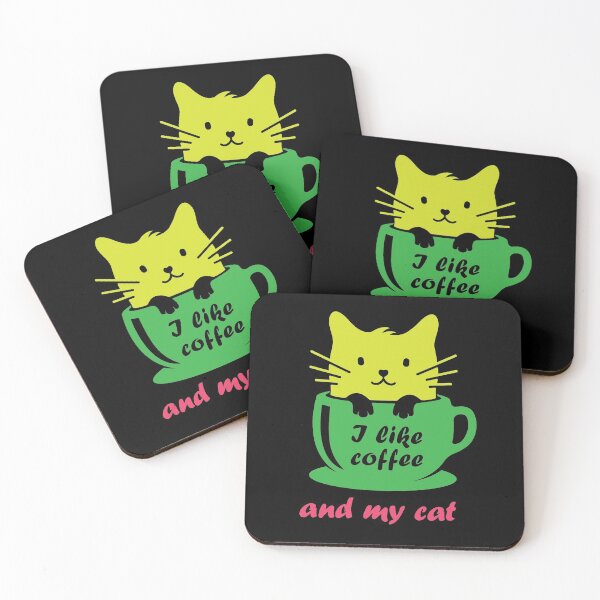 Item preview, I like coffee and my cat designed and sold by coffeeapparel.