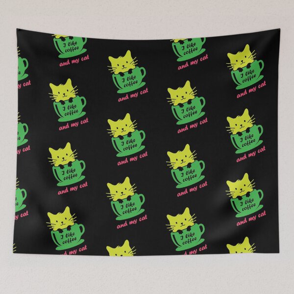 Item preview, I like coffee and my cat designed and sold by coffeeapparel.