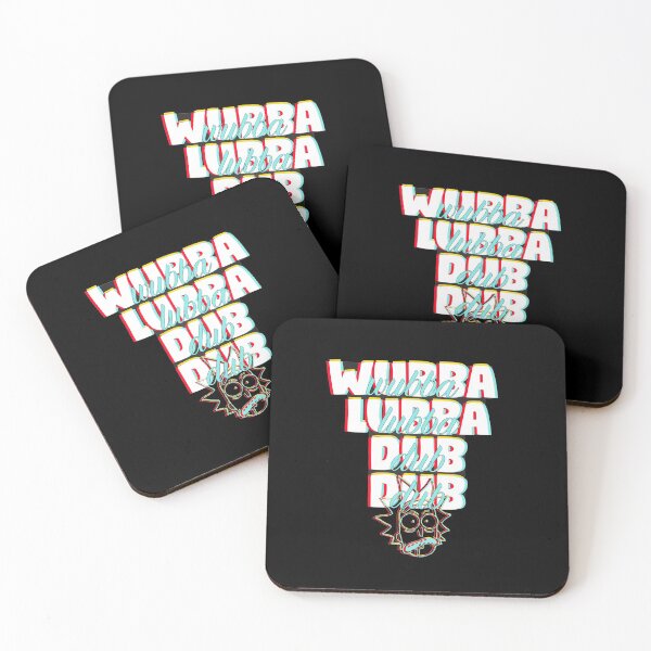 Rick and Morty - Wubba Lubba Dub Dub Coasters (Set of 4)