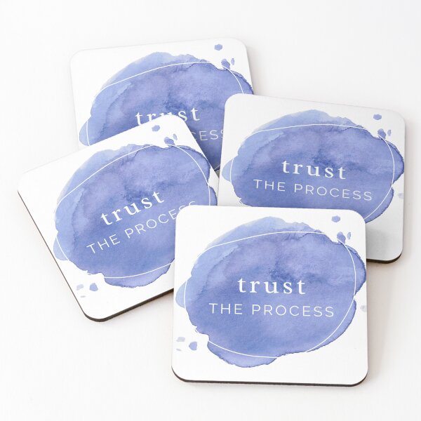 Item preview, Trust the Process Blue Watercolor Motivational Inspiration Quote designed and sold by ArianaDagan.
