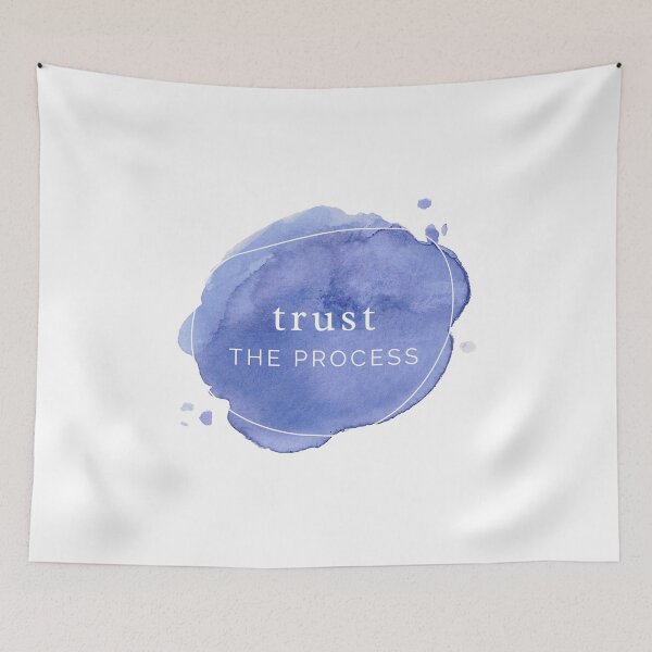 Item preview, Trust the Process Blue Watercolor Motivational Inspiration Quote designed and sold by ArianaDagan.