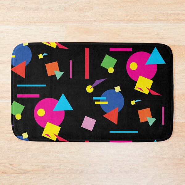 Item preview, Coloured 1980s Classic Retro Shapes (LARGE) - BLACK - Retro Shapes #1 designed and sold by QuarterMoon.